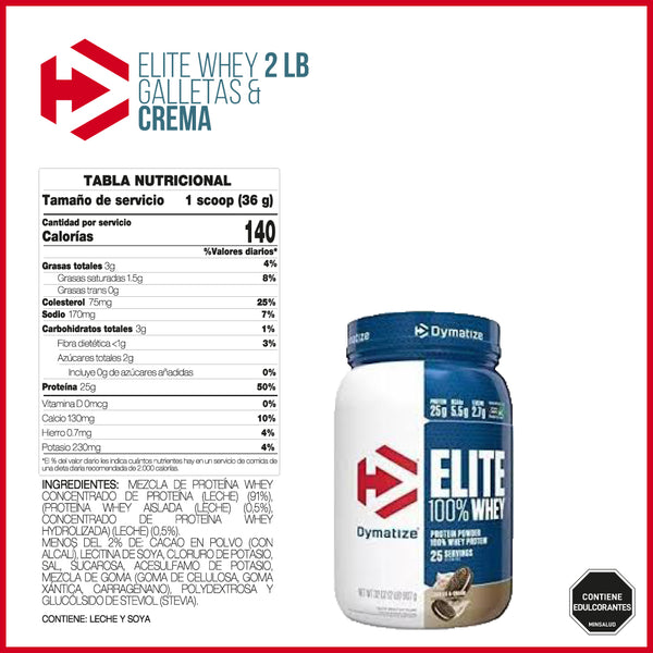 ELITE WHEY 2 LIBRAS COOKIES & CREAM