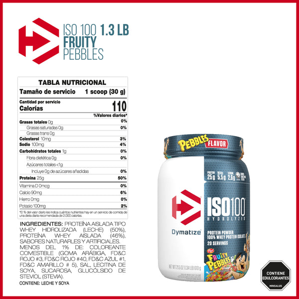 ISO 100 20 SERVICIOS FRUITY PEBBLES